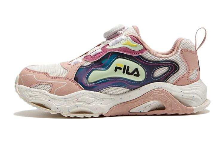 FILA KIDS Abrasion Resistant Breathable Low top Kids' Running Shoes Pink Purple Kids'