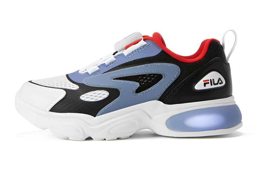 FILA KIDS Slip Resistant Abrasion Resistant Low top Sports Casual Shoes Black Blue Children Aged 3 7 Years Old