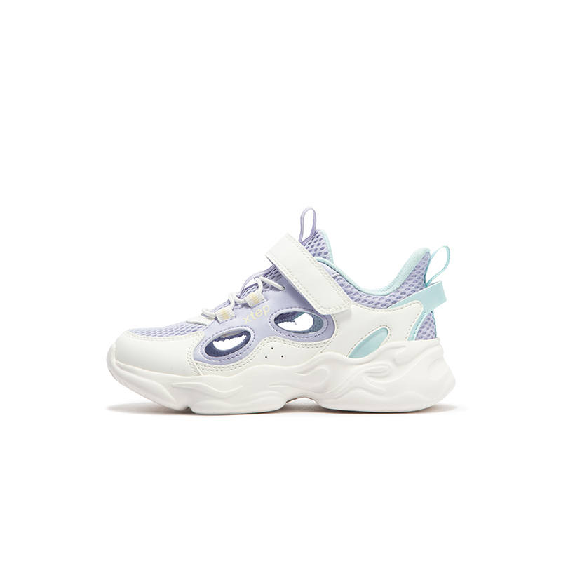 XTEP Abrasion Resistant Low top Casual Shoes Violet Blue White Sail Kids'