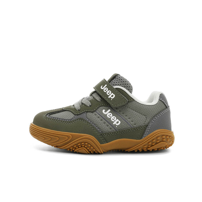 Jeep Synthetic Leather Cushioning Slip Resistant Low top Kids Lifestyle Shoes