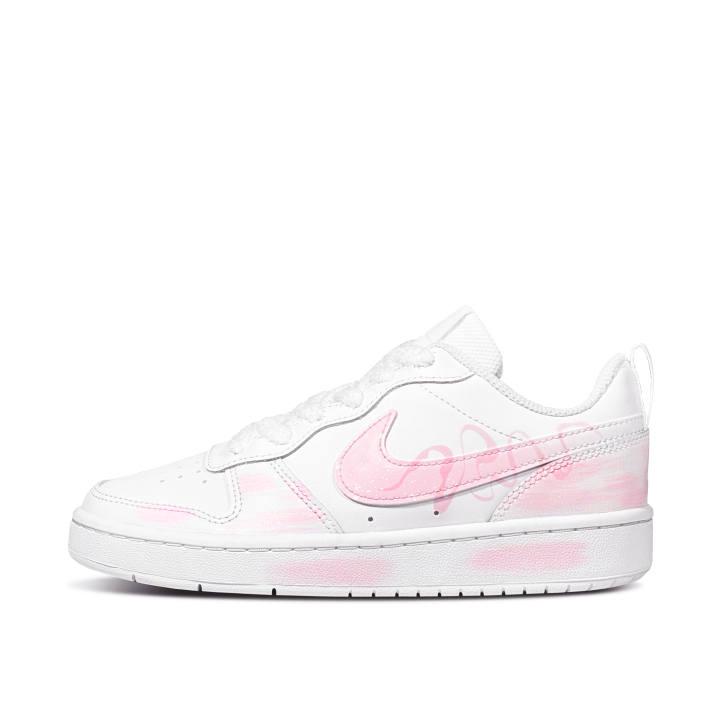 Nike Nike Court Borough Pink Mist Floating Low top Kids' Skateboarding Shoes Pink White Teenagers