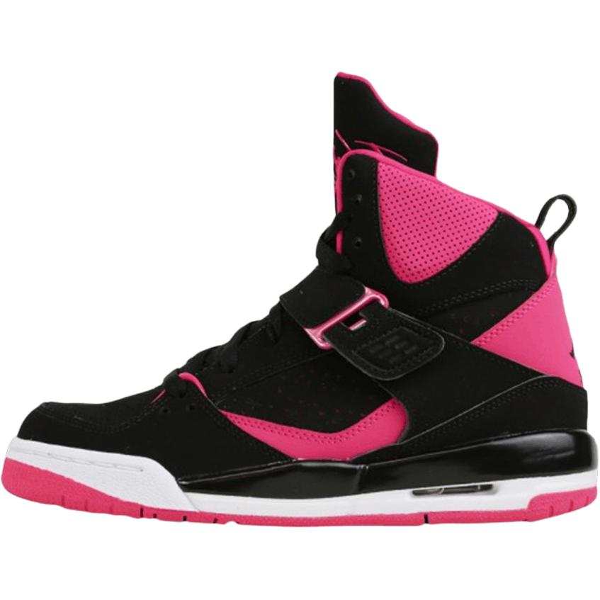 Jordan Jordan Flight 45 High top Children's Basketball Shoes Black Pink Teenagers