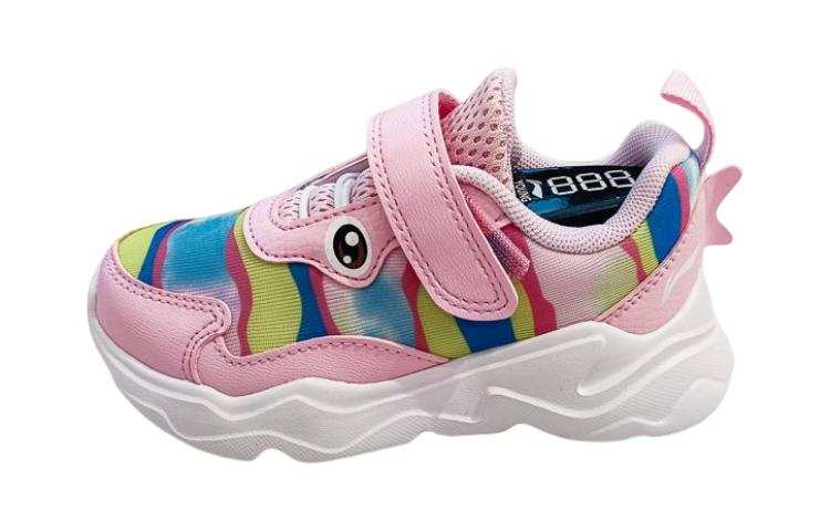 Li-Ning YOUNG Li Ning YOUNG Flying Fish Slip Resistant Cushioning Abrasion Resistant Casual Shoes Pink Children Aged 3 7 Years Old