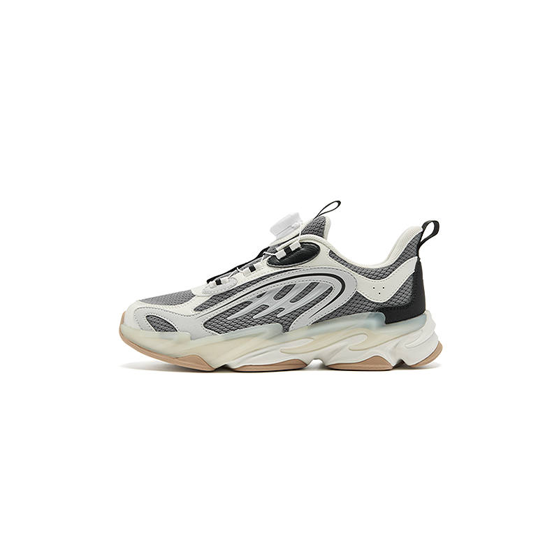 QIAODAN Casual Shoes Coal Gray/Crescent Gray Teenagers