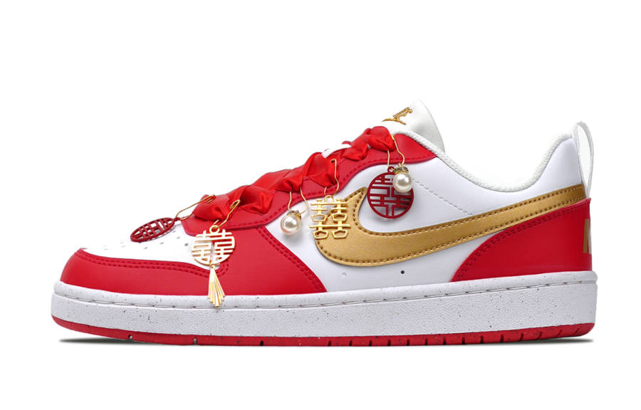 Nike Nike Court Borough Heart To Heart Abrasion Resistant Abrasion Resistant Low top Skateboard Shoes Red Unisex