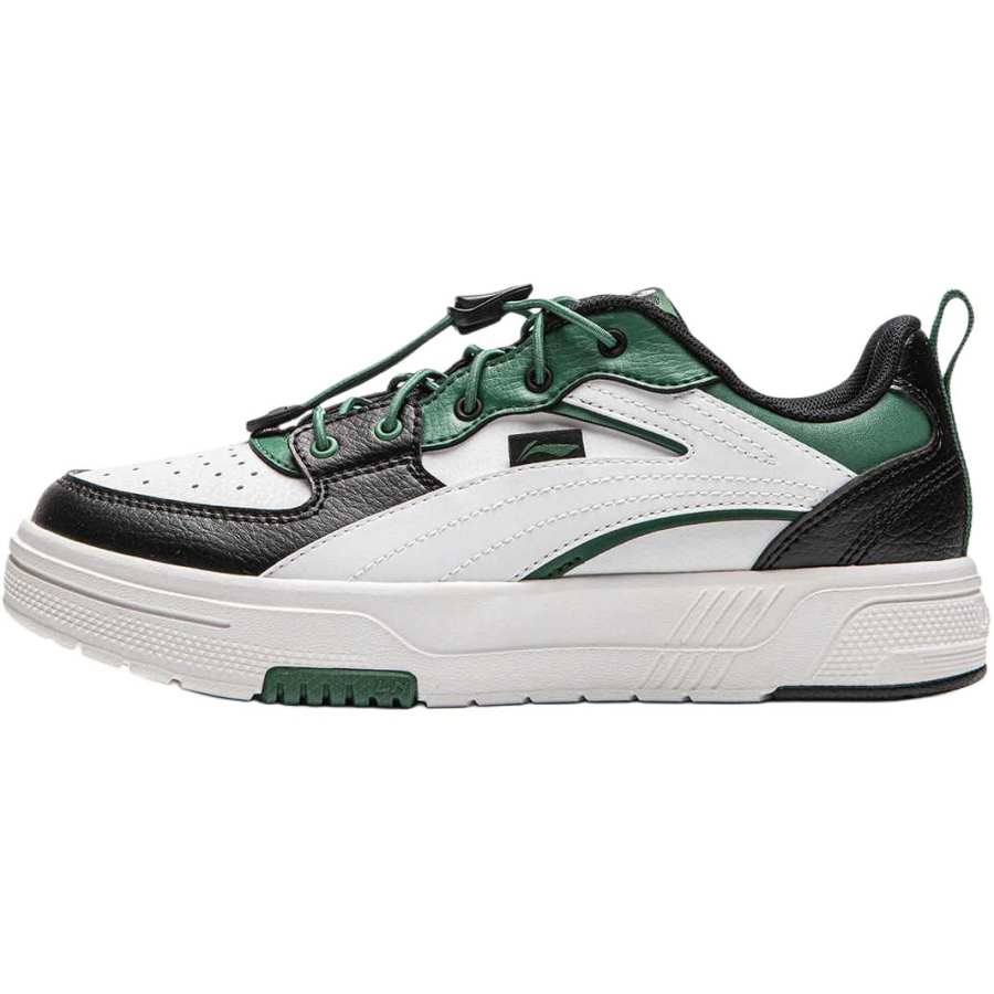 Li-Ning YOUNG Li Ning YOUNG Comfortable Low top Skateboard Shoes White Black Green Unisex