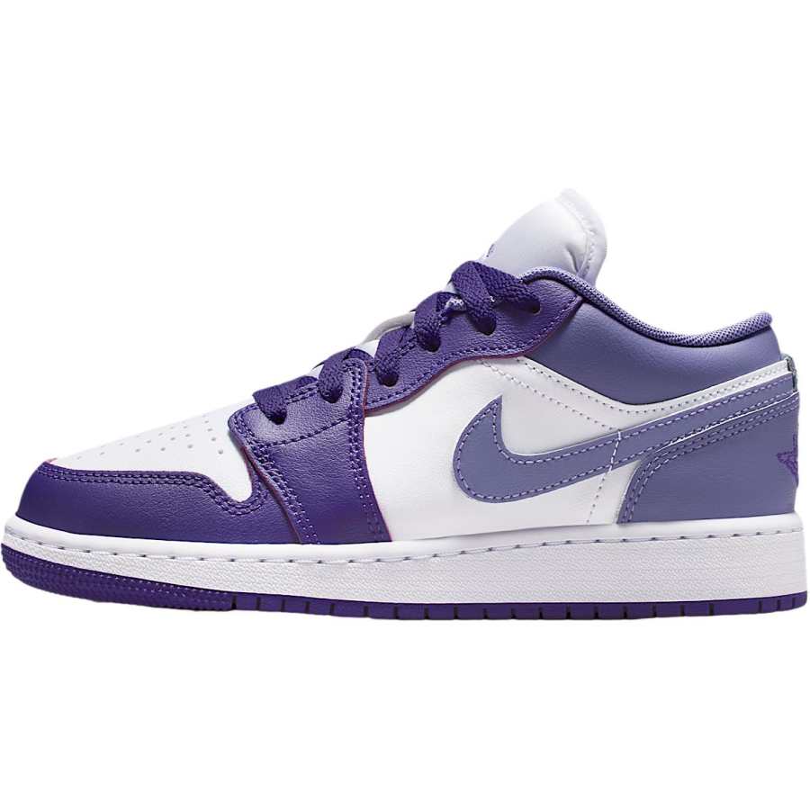Jordan Jordan Air Jordan 1 Leather Low top Kids' Skateboarding Shoes Palace Purple Unisex