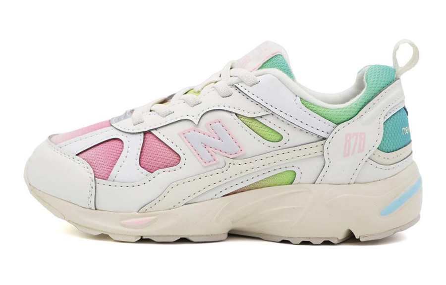 New Balance New Balance NB 878 Abrasion Resistant Breathable Low top Kids' Running Shoes White Pink Kids'