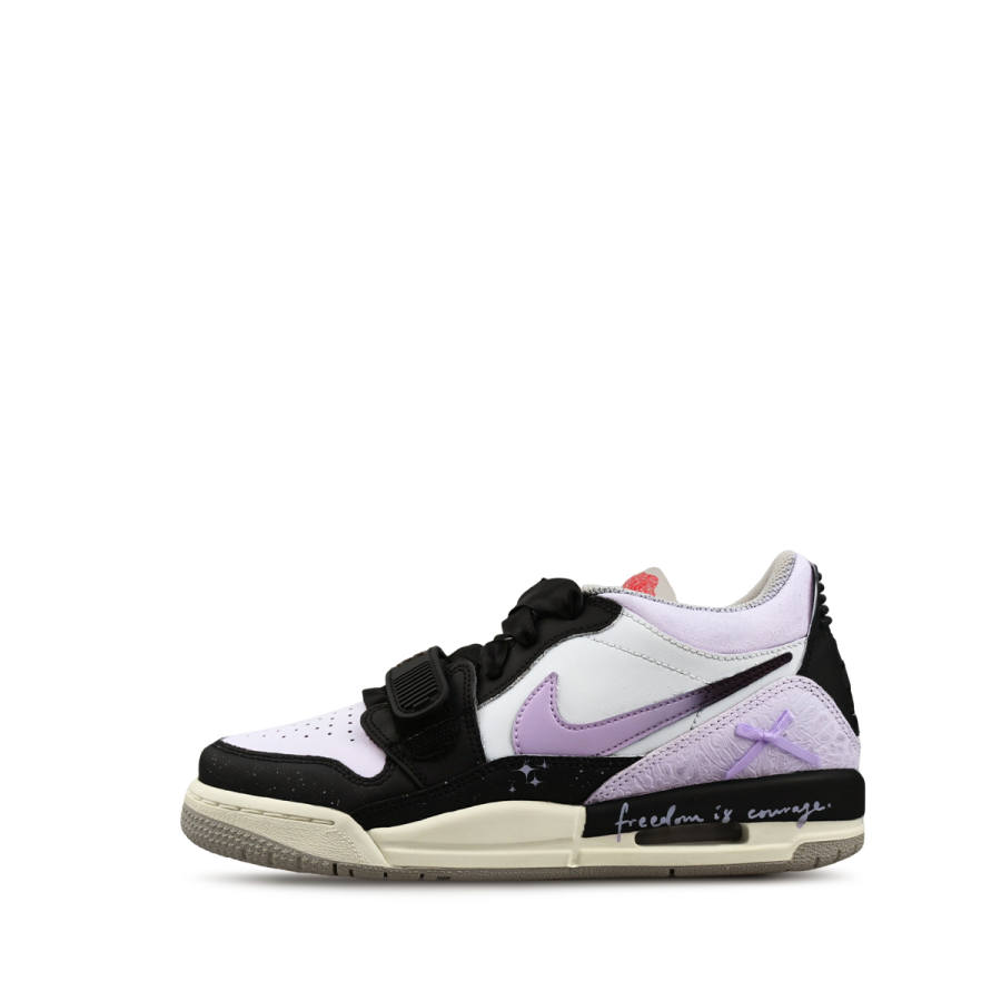 Jordan Jordan Legacy 312 Leather Cushioning Low top Children's Basketball Shoes Purple Butterfly Teenagers