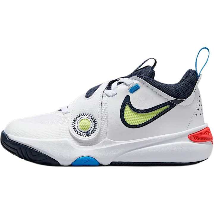 Nike Nike Team Hustle D 11 Leather Low top Children's Basketball Shoes White Kids'