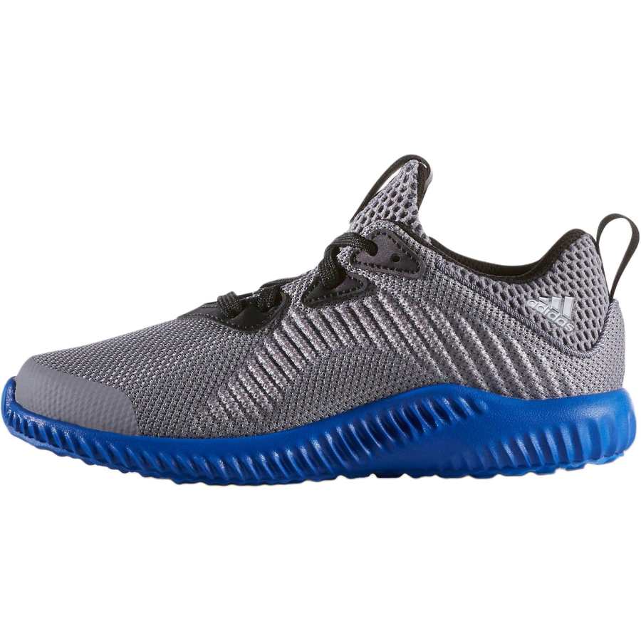 Adidas Adidas AlphaBounce Slip Resistant Abrasion Resistant Low top Kids' Running Shoes Gray Blue Children Aged 3 7 Years Old