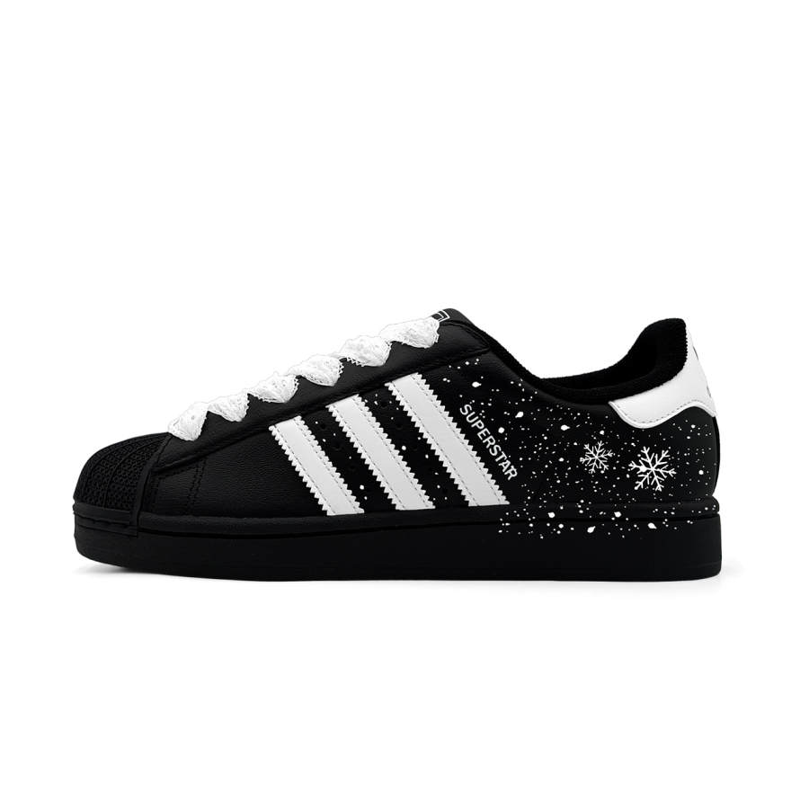 Adidas Originals Superstar 2 Leather Low top Kids' Skateboarding Shoes Black White Teenagers