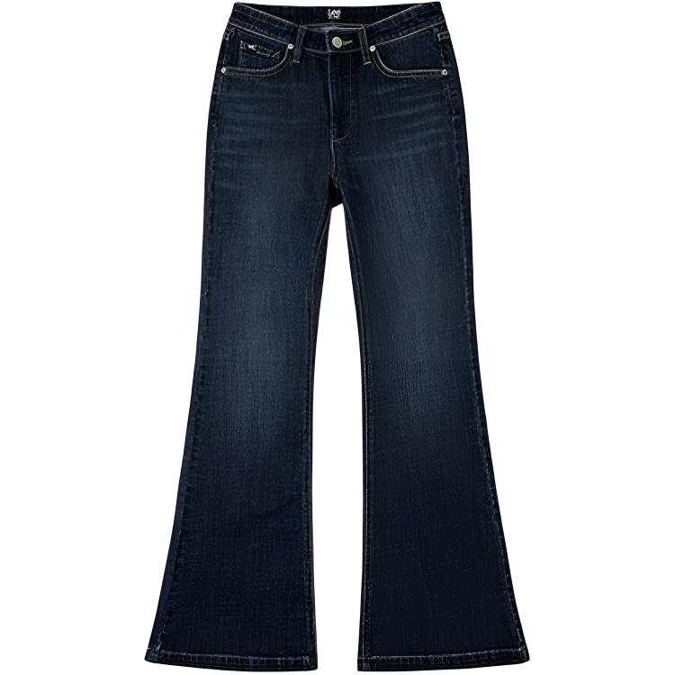 Lee Lee Jeans Women's Dark Blue Moderate Flared Pants