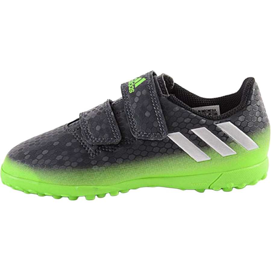 Adidas Adidas Messi Slip Resistant Cushioning Low top Kids' Training Shoes Gray Green Kids'