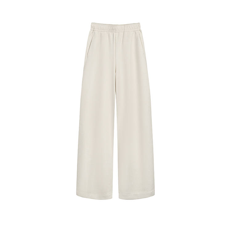 MOMMANWA Casual Pants Women's Apricot Moderate Wide Leg Pants