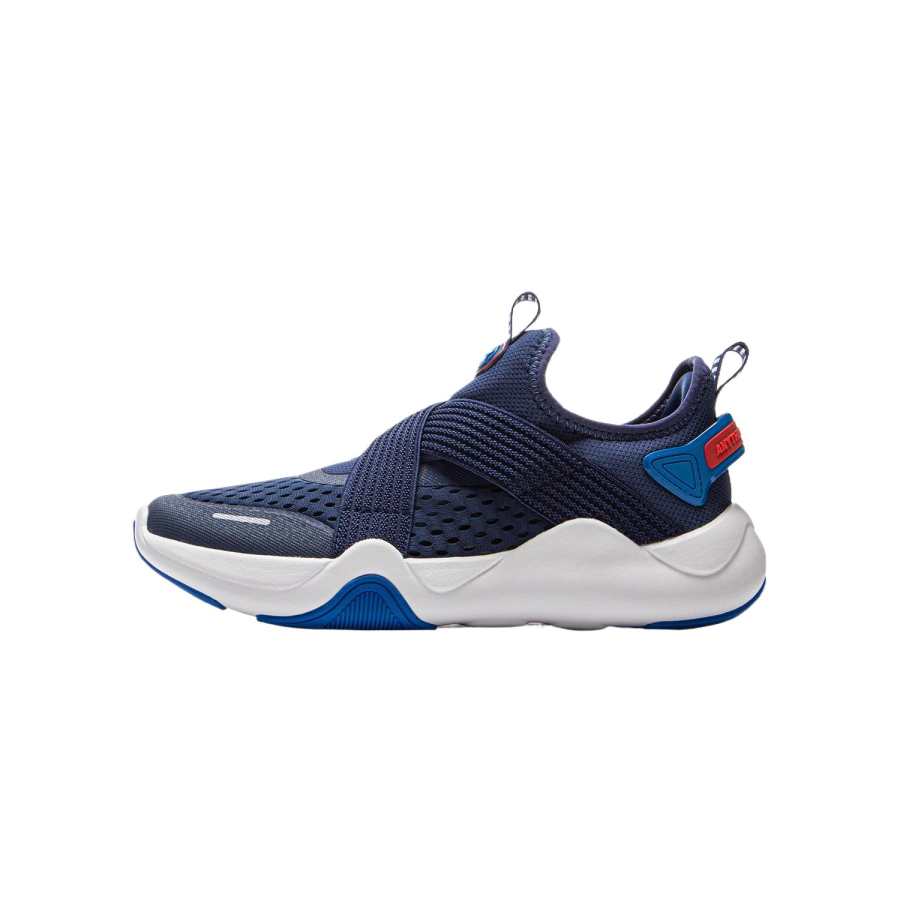 Li-Ning YOUNG Li Ning YOUNG Sports Life Collection Cushioning Rebound Breathable Low top Casual Shoes Dark Ship Blue Teenagers