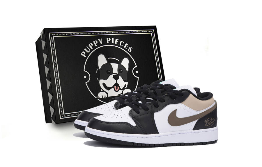 Jordan Jordan Air Jordan 1 Slip Resistant Low top Children's Basketball Shoes Black Teenagers
