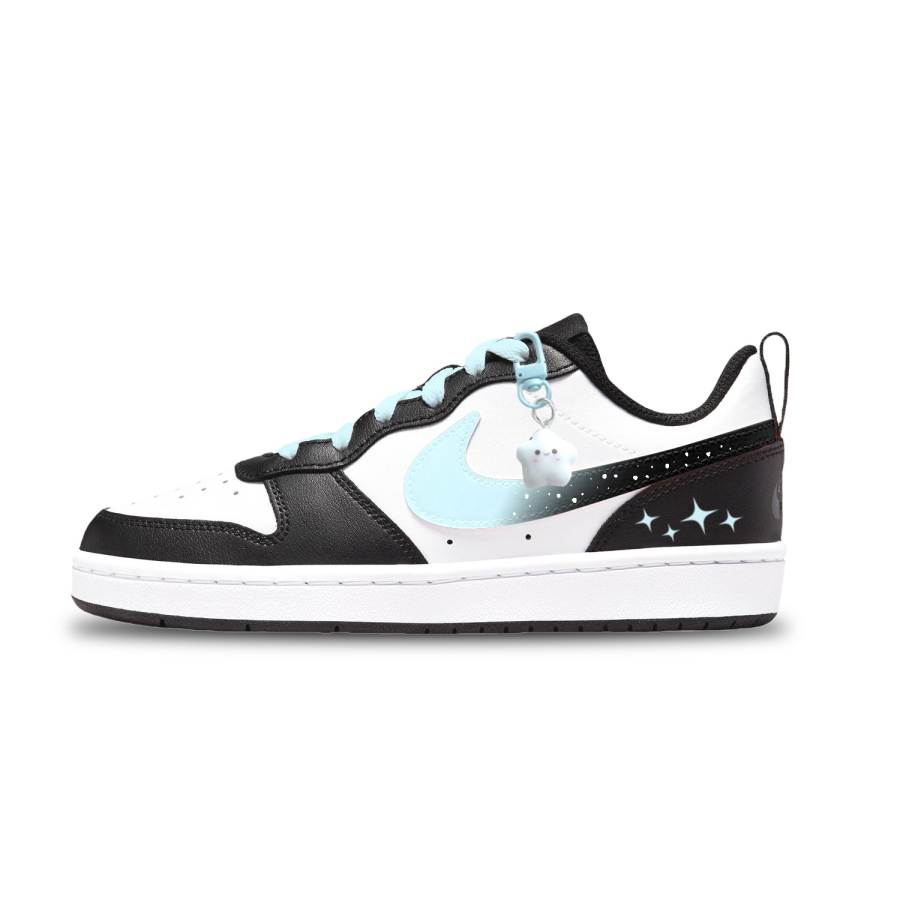 Nike Nike Court Borough Blue Star Leather Abrasion Resistant Abrasion Resistant Low top Kids' Skateboarding Shoes Unisex