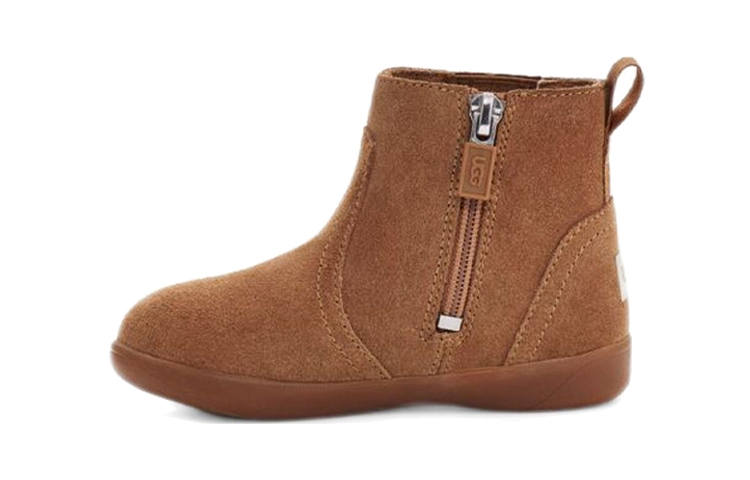 UGG Ryndon Landon Velvet Zipper Kids' Snow Boots Chestnut Children Aged 3 7 Years Old