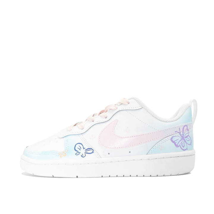 Nike Nike Court Borough Pink Hook Butterfly Dream Leather Slip Resistant Cushioning Abrasion Resistant