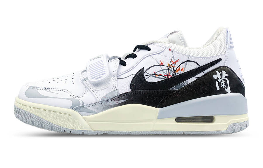 Jordan Jordan Legacy 312 Low Leather Low top Children's Basketball Shoes White Teenagers