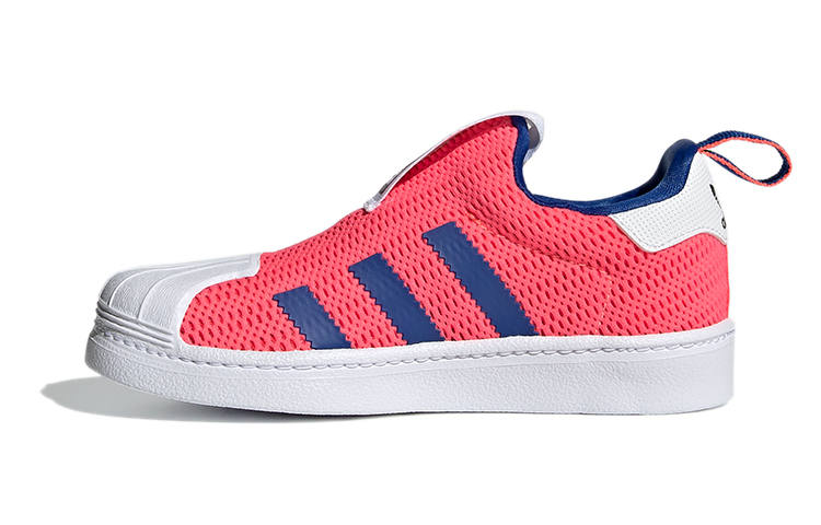 Adidas Originals SUPERSTAR 360 Breathable Low top Skateboard Shoes Pink White Blue Children Aged 3 7 Years Old