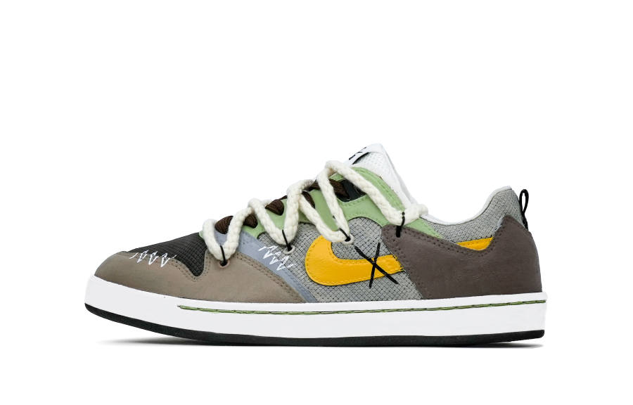 Nike Nike SB Alleyoop Slip Resistant Slip Resistant Low top Kids' Skateboarding Shoes White Brown Teenagers