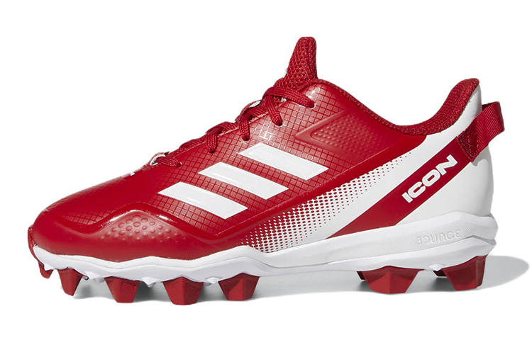 Adidas Adidas Icon Mid Cleats K Slip Resistant Abrasion Resistant Low top Training Shoes Red Kids'
