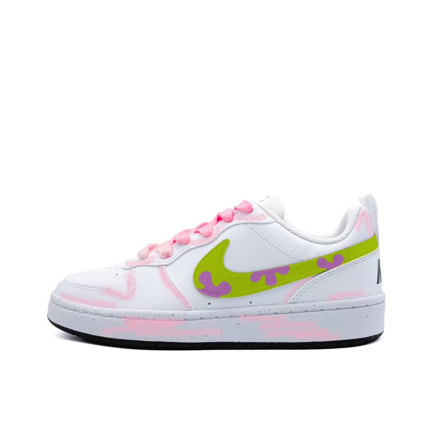 Nike Nike Court Borough Patrick Star Synthetic Leather Low top Kids' Skateboarding Shoes Pink Teenagers