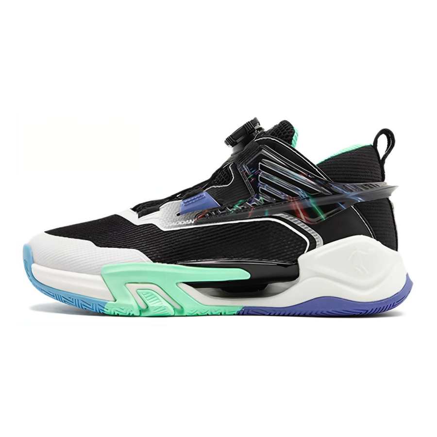 QIAODAN Low top Basketball Shoes Black Green Teenagers