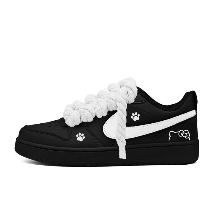 Nike Nike Court Borough Le Town Cat Journal Leather Slip Resistant Lightweight Cushioning Low top Skateboard Shoes White