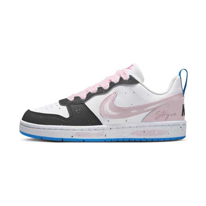 Nike Nike Court Borough Romantic Overload Synthetic Leather Slip Resistant Abrasion Resistant Low top