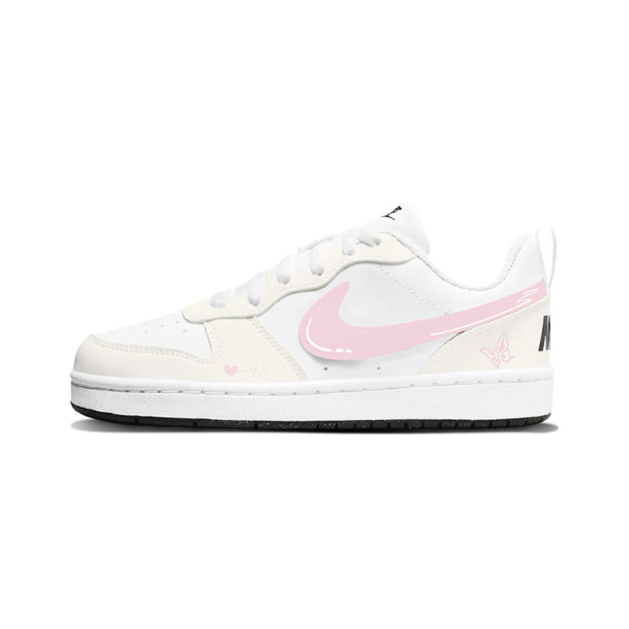 Nike Nike Court Borough Synthetic Leather Abrasion Resistant Abrasion Resistant Low top Skateboard Shoes White Kids'