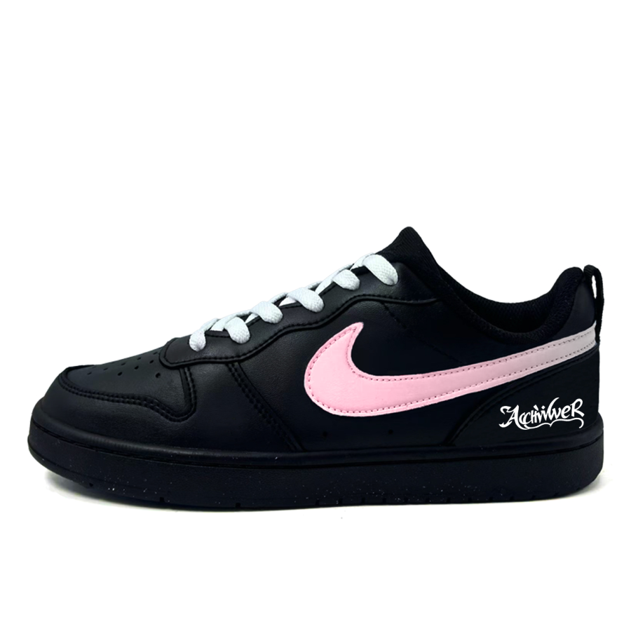 Nike Nike Court Borough Spade Pink Blade Slip Resistant Abrasion Resistant Low top Skateboard Shoes Red Teenagers