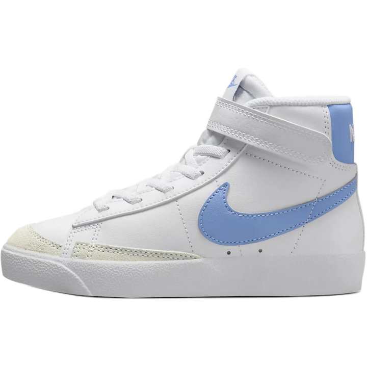 Nike Nike Blazer Mid Slip Resistant Abrasion Resistant Mid top Kids' Skateboarding Shoes White Blue