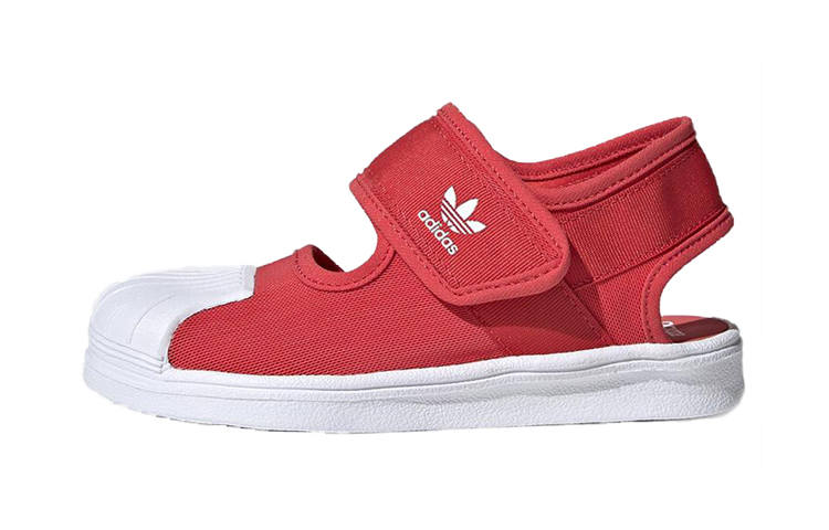 Adidas Originals SUPERSTAR Comfortable Low top Children's Sandals Red White Kids'