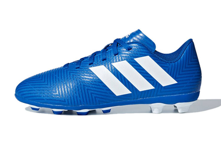 Adidas Adidas Nemeziz 18.4 Fxg Slip Resistant Low top Kids' Soccer Shoes Blue White Kids'