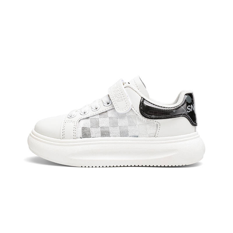 SNOOPY Cloud Wander Abrasion Resistant Slip Resistant Low top Kids Lifestyle Shoes White Black Kids'