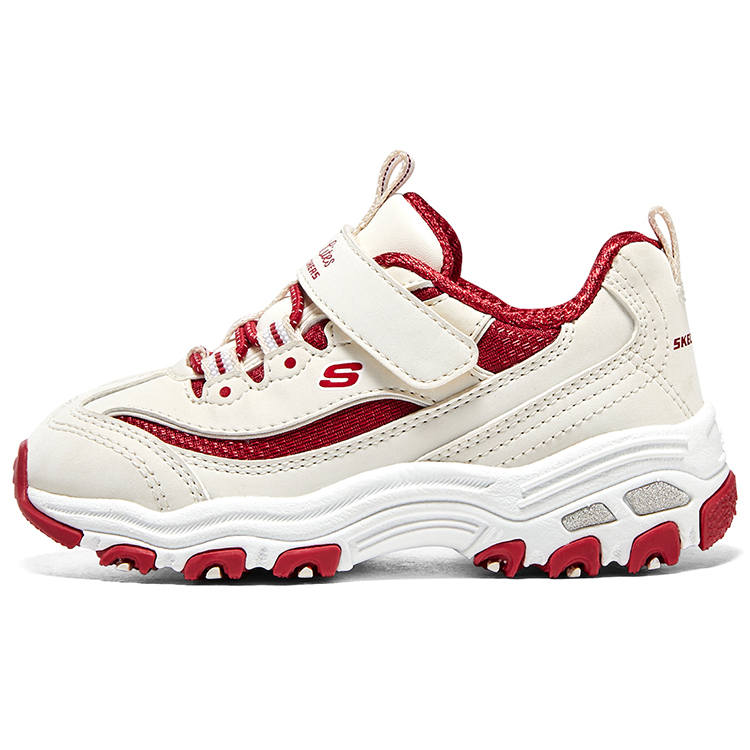 Skechers Kids Slip Resistant Anti Kick Rebound Slip Resistant Anti Kick Rebound Low top Toddler Shoes Beige Red
