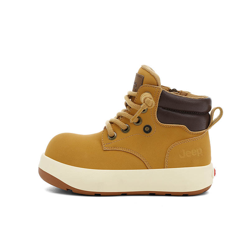 Jeep Synthetic Leather Anti Kick, Abrasion Resistant, Waterproof Low top Kids' Leather Boots Teenagers