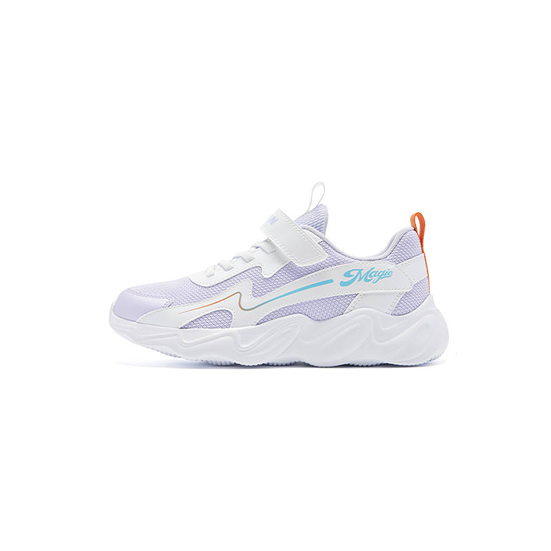 QIAODAN Synthetic Leather, Textile Breathable Lightweight Cushioning Low top Kids' Running Shoes
