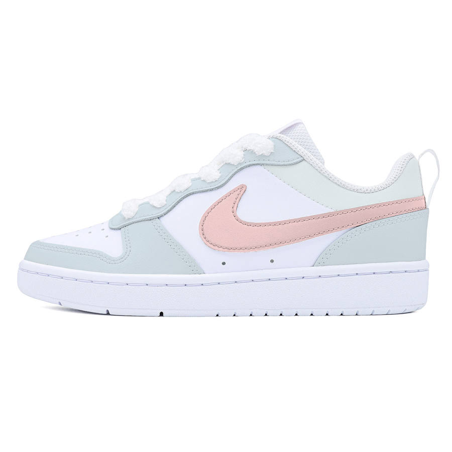 Nike Nike Court Borough Leather Low top Kids' Skateboarding Shoes Pink Green Teenagers