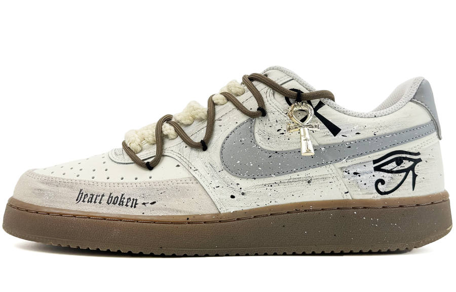 Nike Nike Court Vision Suixin, Mysterious Pharaoh 2.0 Low top Skateboard Shoes Unisex Gray White