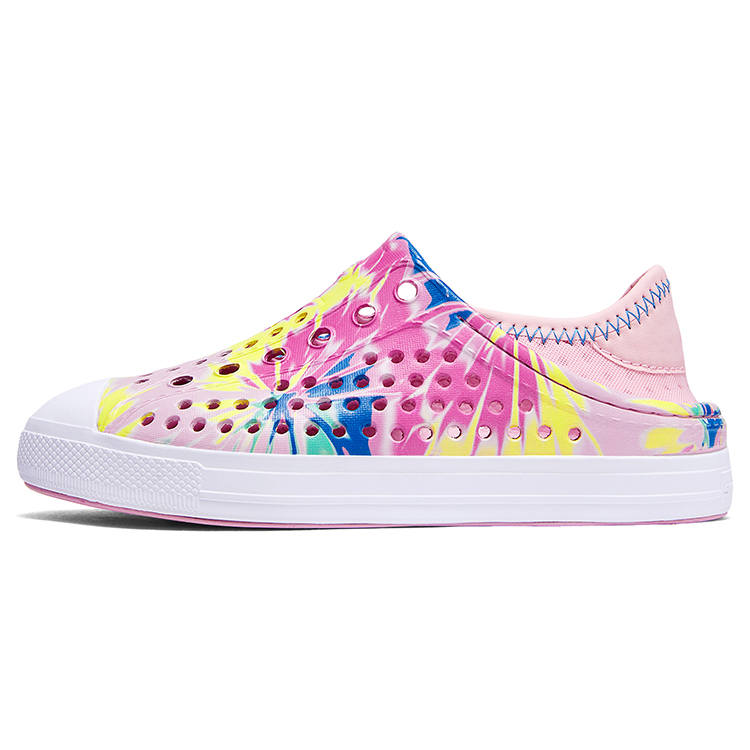 Skechers Kids Synthetic Leather Abrasion Resistant Breathable Slip Resistant Low top Sandal Pink/Multicolor Kids'