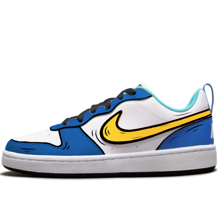 Nike Nike Court Borough A Dream Yellow Synthetic Leather Slip Resistant Cushioning Slip Resistant Cushioning Low top