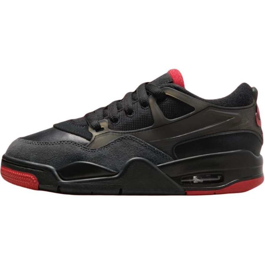 Jordan Jordan Air Jordan 4 Leather, Suede Low top Basketball Shoes Black Unisex