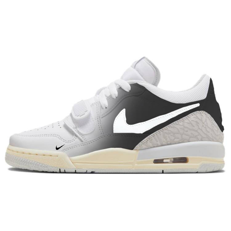 Jordan Teenagers Jordan Legacy 312 Slip Resistant Low top Children's Basketball Shoes White Black