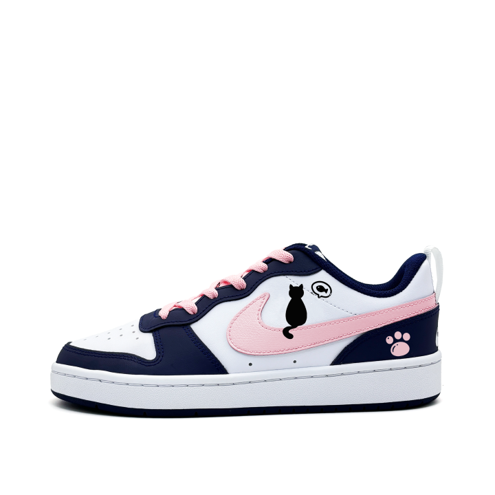 Nike Nike Court Borough Kitten Fish Jelly Synthetic Leather Slip Resistant, Abrasion Resistant, Lightweight Cushioning