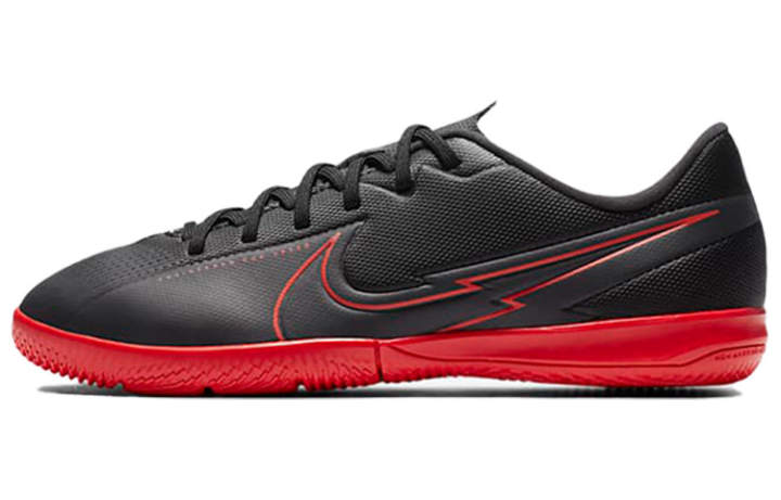 Nike Nike Mercurial Vapor 13 Jr. Assassin 13 Academy IC Slip Resistant Cushioning Low top Kids' Soccer Shoes Black Red Kids'