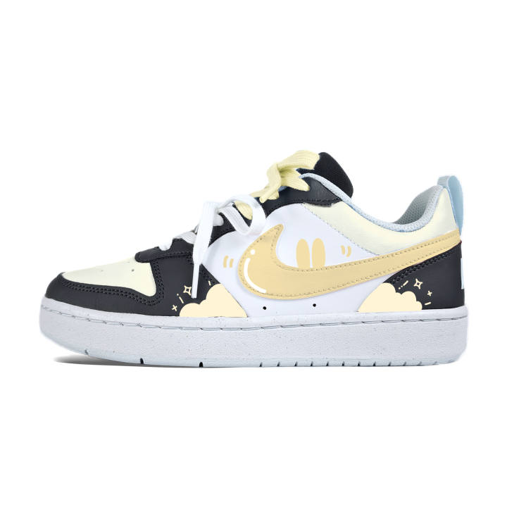 Nike Nike Court Borough Cute Cat Pink PU Polyurethane, Synthetic Leather, Leather Slip Resistant Abrasion Resistant Low top
